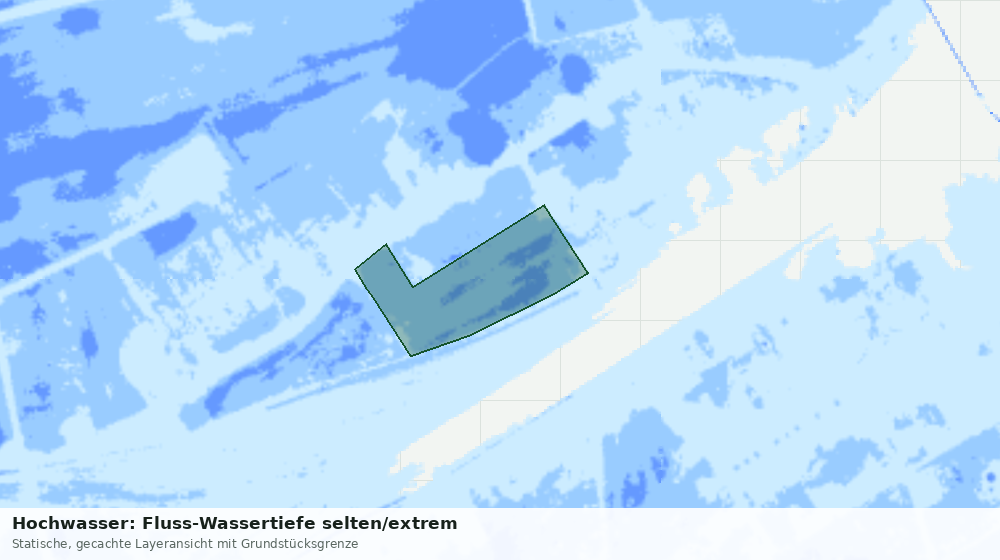 Statische Kartenansicht: Hochwasser: Fluss-Wassertiefe selten/extrem