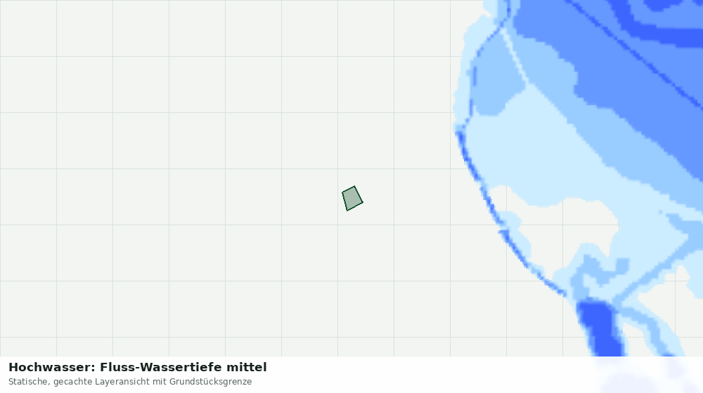 Statische Kartenansicht: Hochwasser: Fluss-Wassertiefe mittel