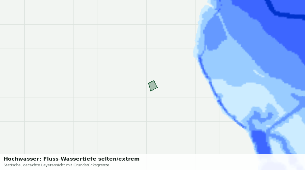 Statische Kartenansicht: Hochwasser: Fluss-Wassertiefe selten/extrem