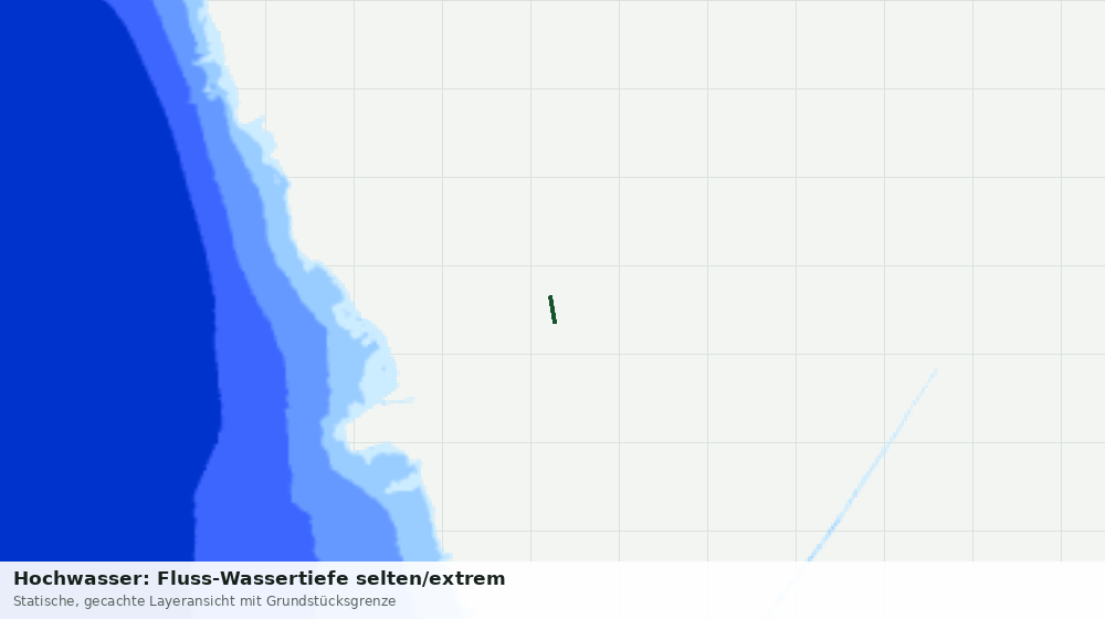 Statische Kartenansicht: Hochwasser: Fluss-Wassertiefe selten/extrem