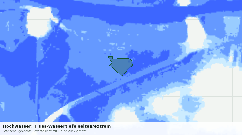Statische Kartenansicht: Hochwasser: Fluss-Wassertiefe selten/extrem