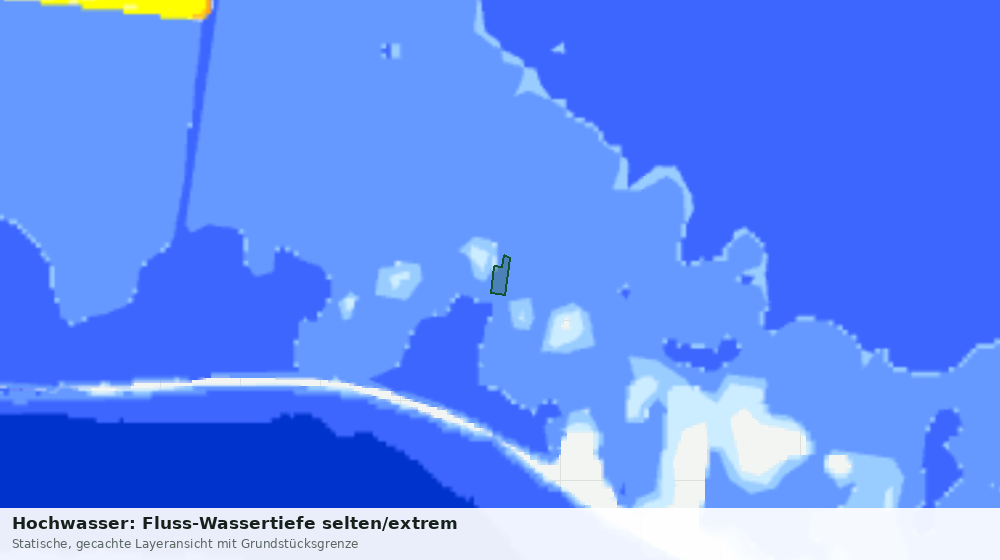 Statische Kartenansicht: Hochwasser: Fluss-Wassertiefe selten/extrem