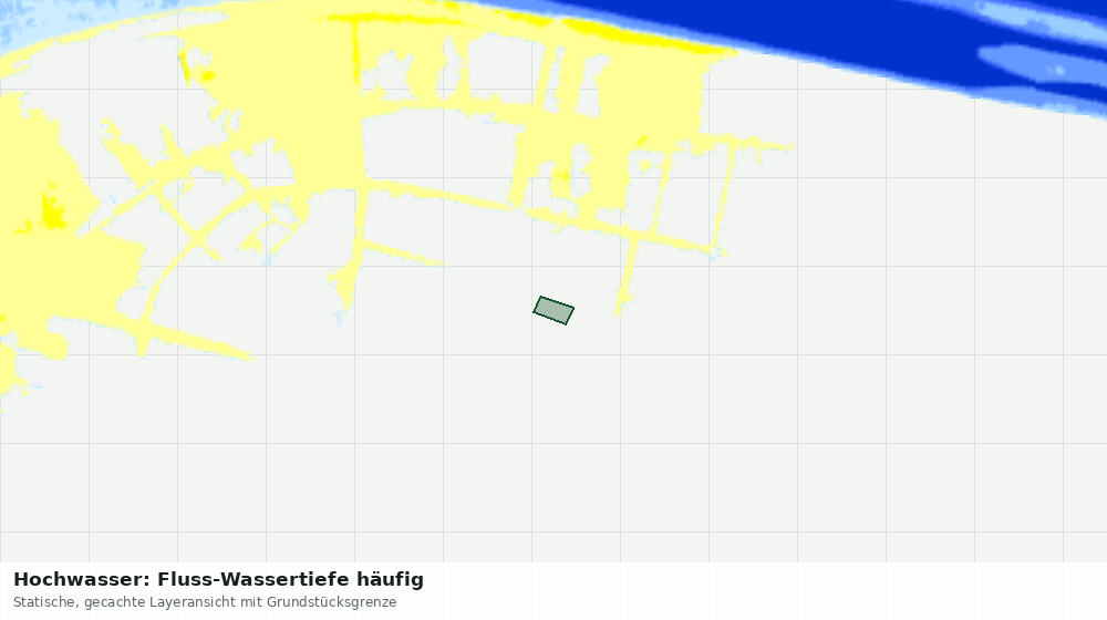 Statische Kartenansicht: Hochwasser: Fluss-Wassertiefe häufig