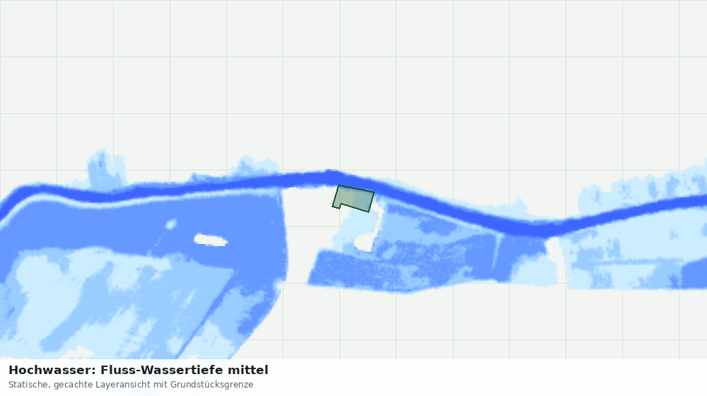 Statische Kartenansicht: Hochwasser: Fluss-Wassertiefe mittel