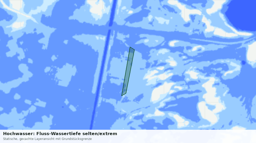 Statische Kartenansicht: Hochwasser: Fluss-Wassertiefe selten/extrem