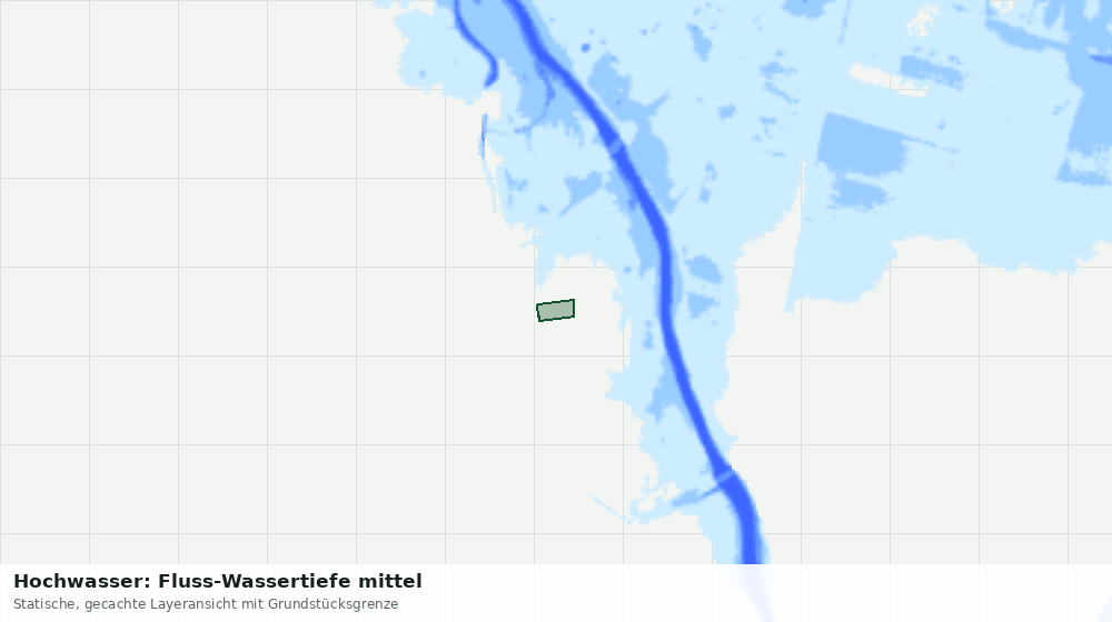 Statische Kartenansicht: Hochwasser: Fluss-Wassertiefe mittel
