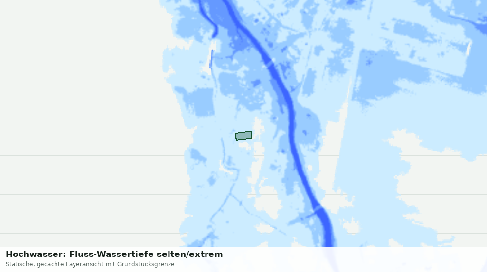 Statische Kartenansicht: Hochwasser: Fluss-Wassertiefe selten/extrem