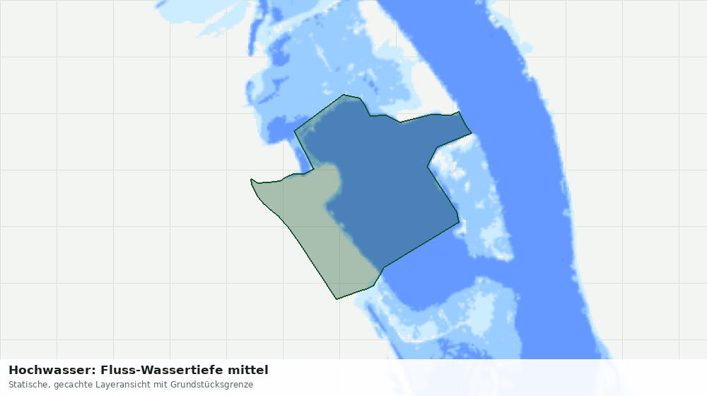 Statische Kartenansicht: Hochwasser: Fluss-Wassertiefe mittel