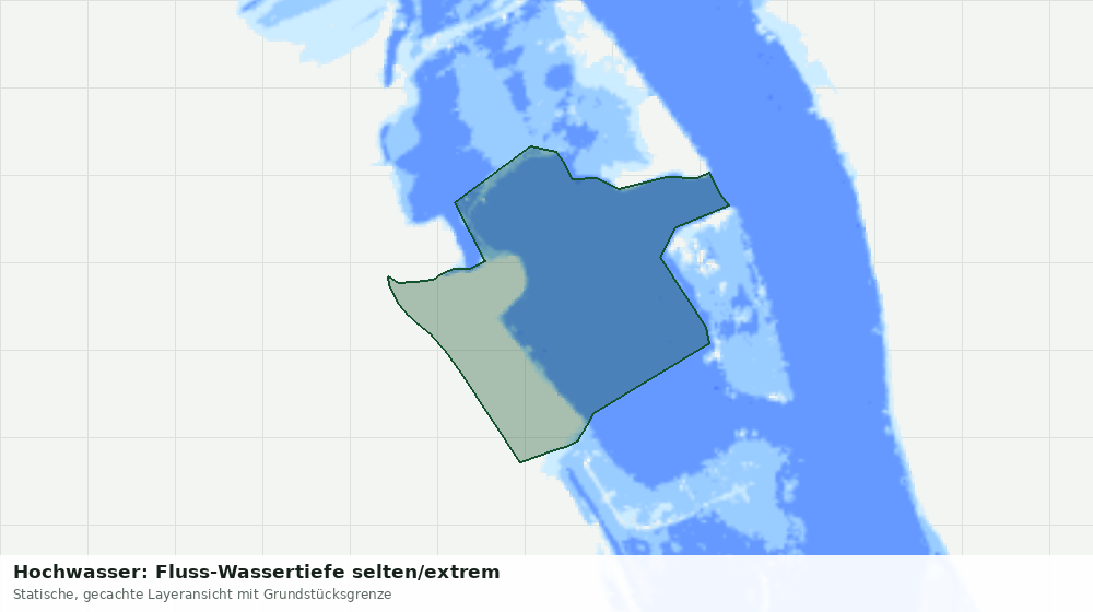 Statische Kartenansicht: Hochwasser: Fluss-Wassertiefe selten/extrem