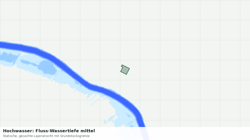 Statische Kartenansicht: Hochwasser: Fluss-Wassertiefe mittel