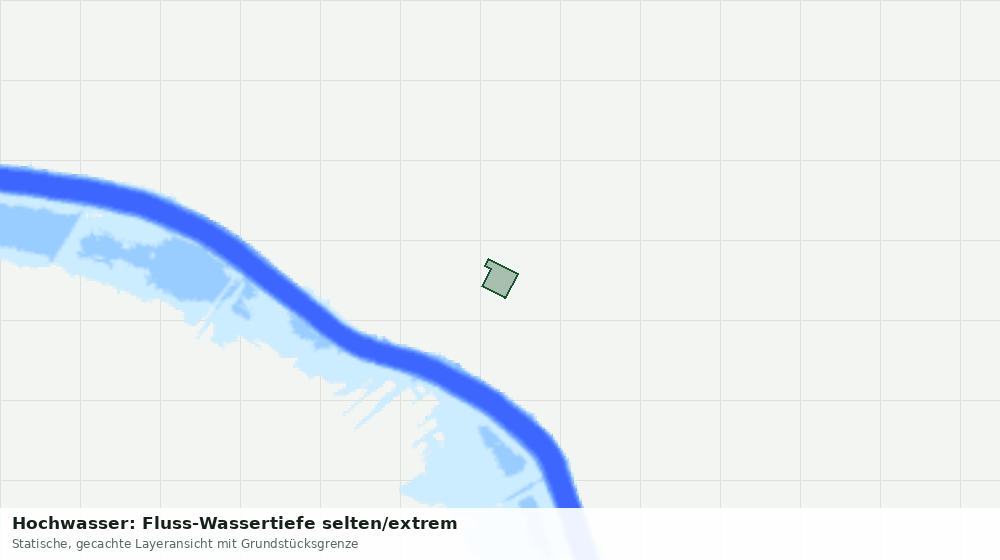 Statische Kartenansicht: Hochwasser: Fluss-Wassertiefe selten/extrem