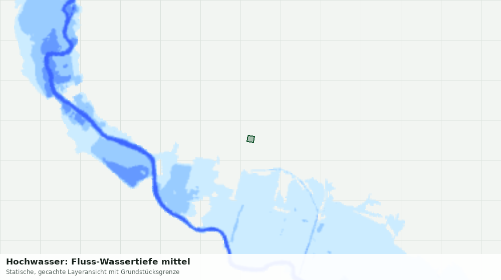 Statische Kartenansicht: Hochwasser: Fluss-Wassertiefe mittel