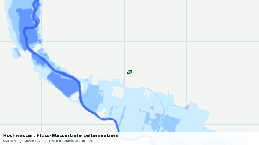 Statische Kartenansicht: Hochwasser: Fluss-Wassertiefe selten/extrem