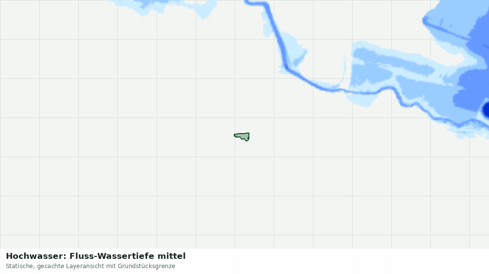 Statische Kartenansicht: Hochwasser: Fluss-Wassertiefe mittel