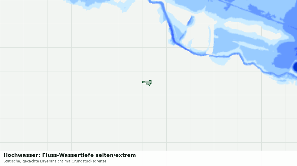 Statische Kartenansicht: Hochwasser: Fluss-Wassertiefe selten/extrem