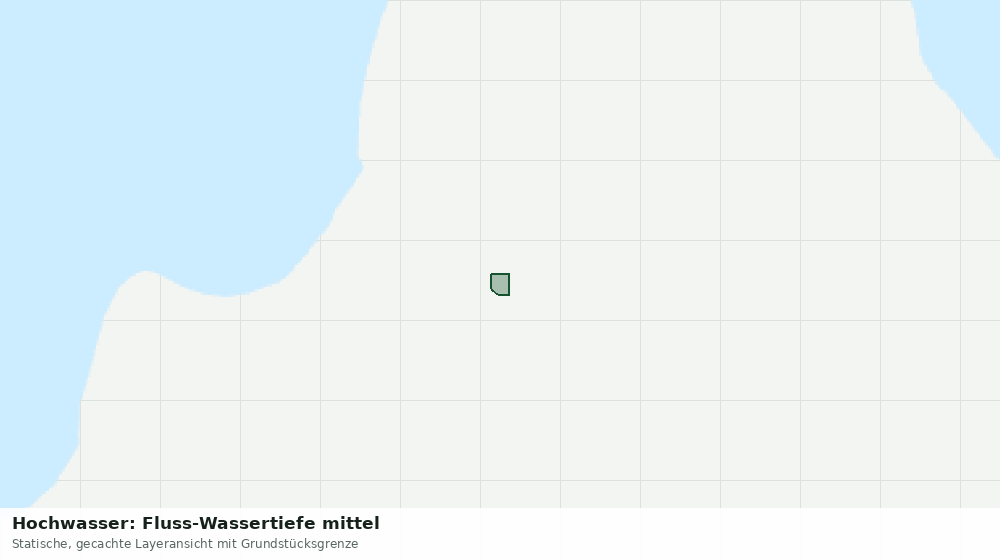 Statische Kartenansicht: Hochwasser: Fluss-Wassertiefe mittel