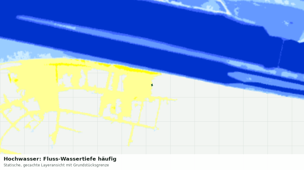 Statische Kartenansicht: Hochwasser: Fluss-Wassertiefe häufig