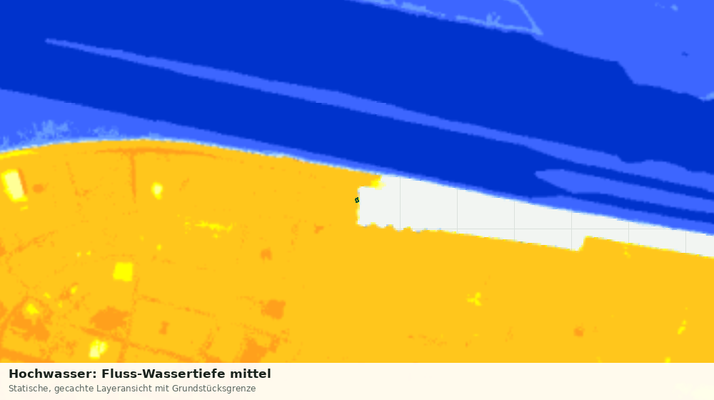 Statische Kartenansicht: Hochwasser: Fluss-Wassertiefe mittel