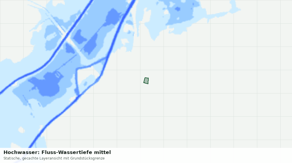 Statische Kartenansicht: Hochwasser: Fluss-Wassertiefe mittel