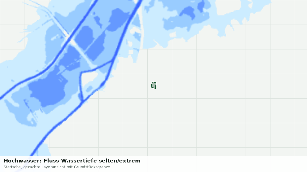 Statische Kartenansicht: Hochwasser: Fluss-Wassertiefe selten/extrem