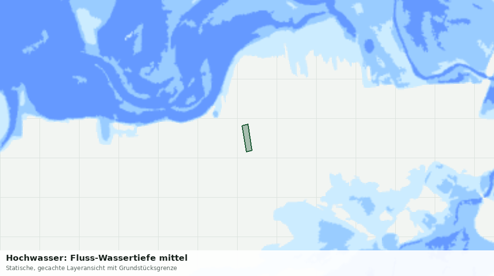 Statische Kartenansicht: Hochwasser: Fluss-Wassertiefe mittel