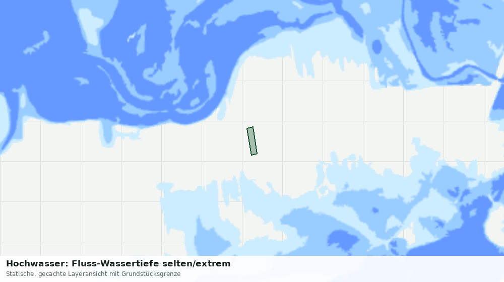 Statische Kartenansicht: Hochwasser: Fluss-Wassertiefe selten/extrem