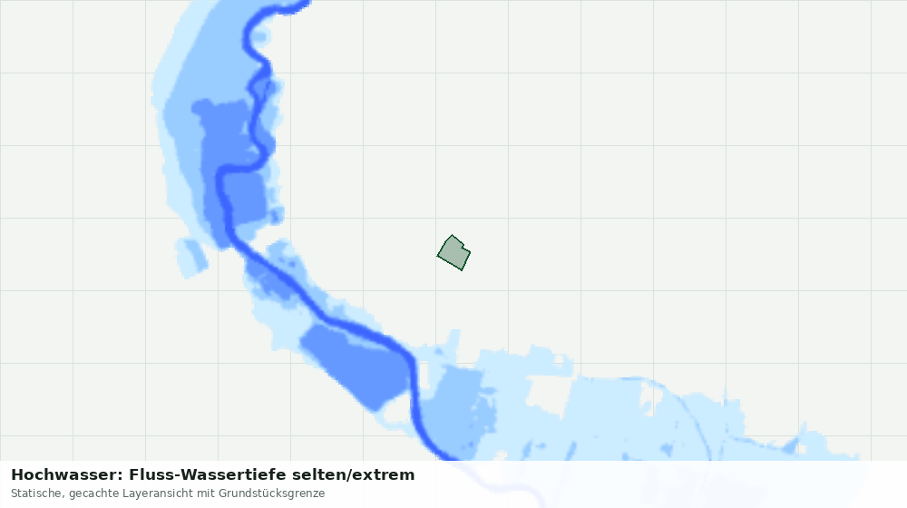 Statische Kartenansicht: Hochwasser: Fluss-Wassertiefe selten/extrem