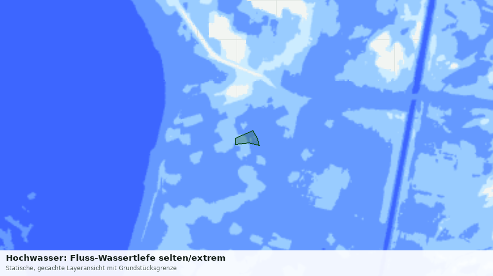 Statische Kartenansicht: Hochwasser: Fluss-Wassertiefe selten/extrem