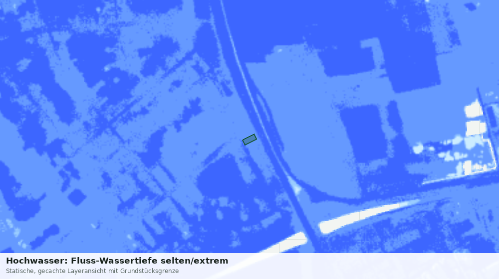 Statische Kartenansicht: Hochwasser: Fluss-Wassertiefe selten/extrem