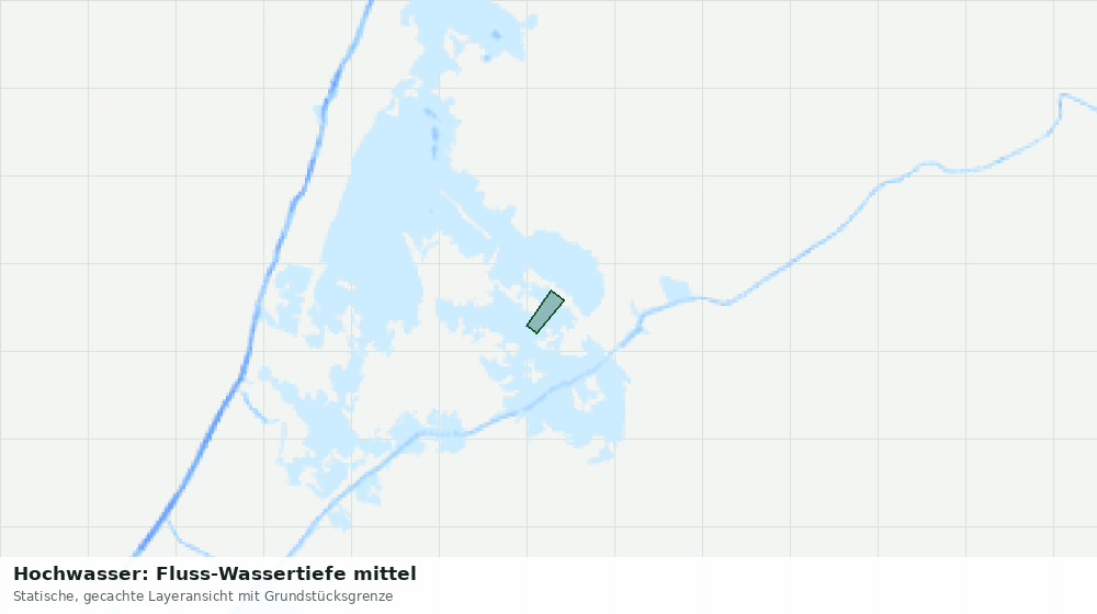 Statische Kartenansicht: Hochwasser: Fluss-Wassertiefe mittel