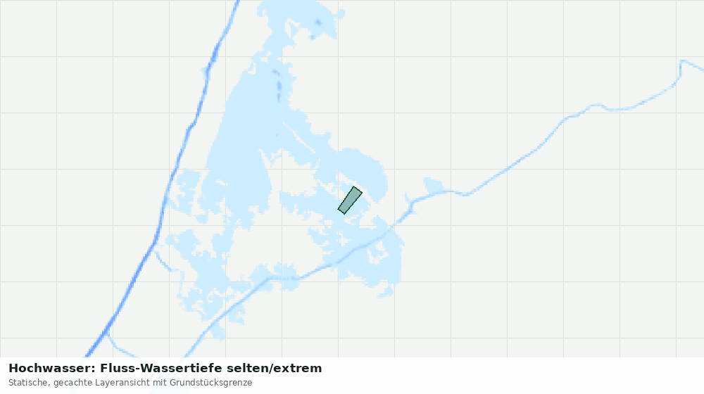 Statische Kartenansicht: Hochwasser: Fluss-Wassertiefe selten/extrem