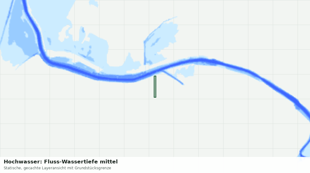 Statische Kartenansicht: Hochwasser: Fluss-Wassertiefe mittel