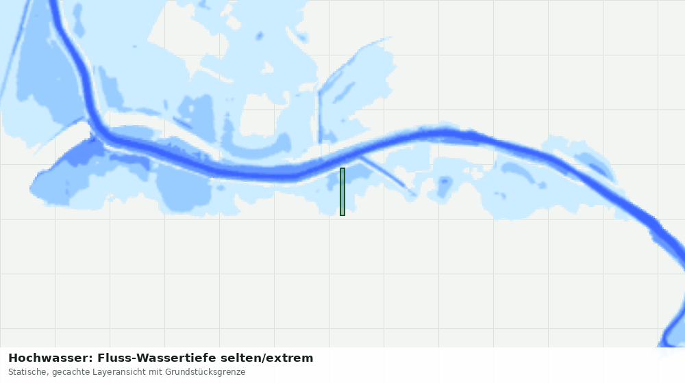 Statische Kartenansicht: Hochwasser: Fluss-Wassertiefe selten/extrem