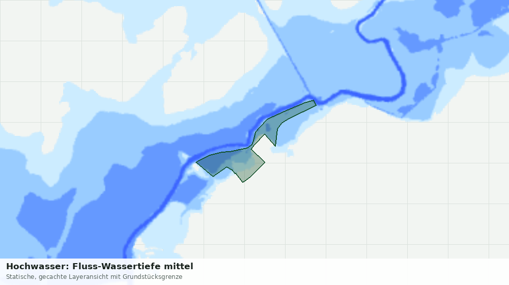 Statische Kartenansicht: Hochwasser: Fluss-Wassertiefe mittel