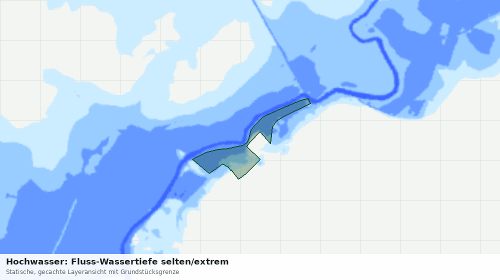 Statische Kartenansicht: Hochwasser: Fluss-Wassertiefe selten/extrem