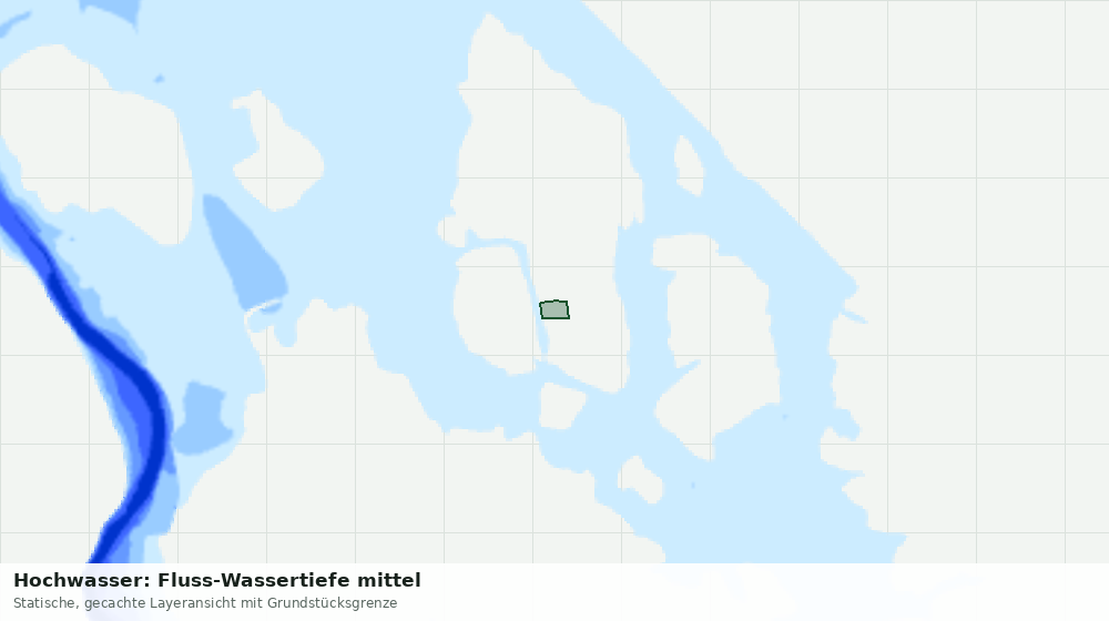 Statische Kartenansicht: Hochwasser: Fluss-Wassertiefe mittel
