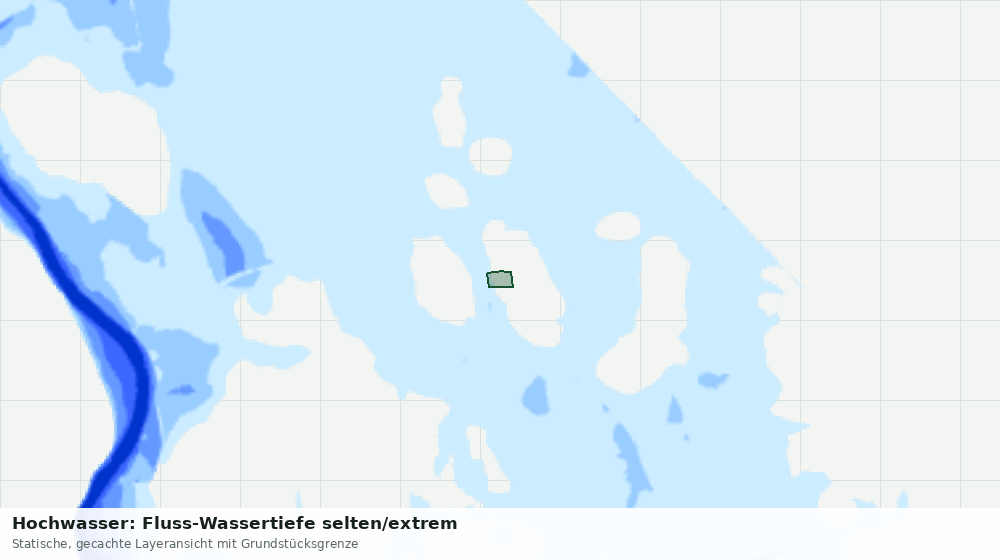 Statische Kartenansicht: Hochwasser: Fluss-Wassertiefe selten/extrem