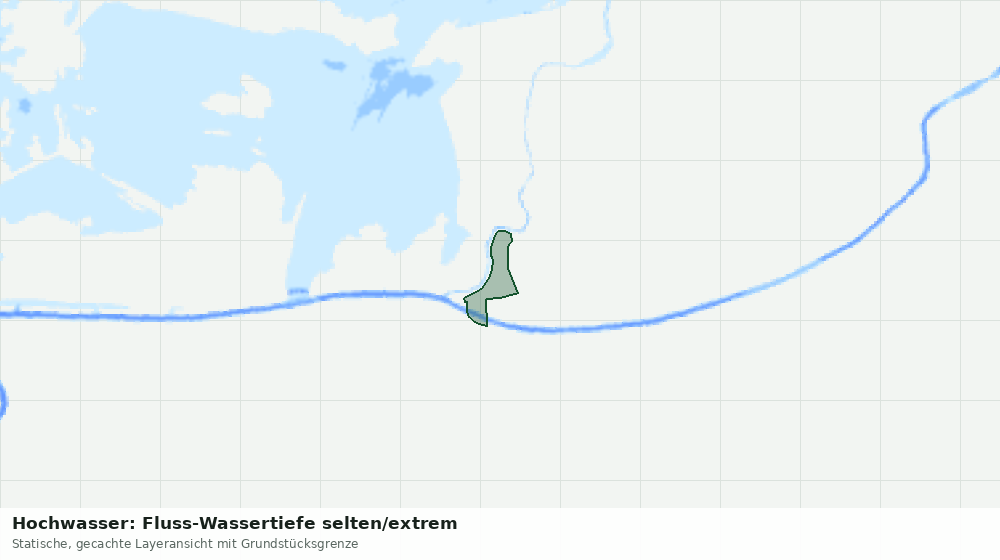 Statische Kartenansicht: Hochwasser: Fluss-Wassertiefe selten/extrem