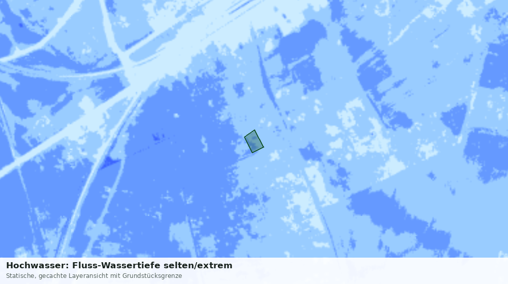 Statische Kartenansicht: Hochwasser: Fluss-Wassertiefe selten/extrem