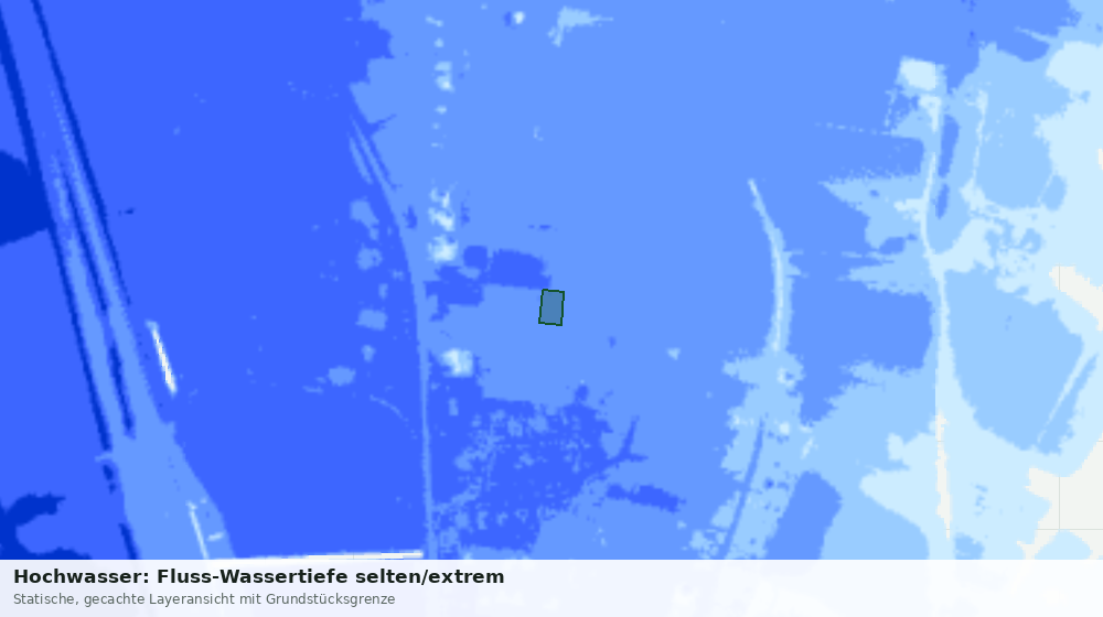 Statische Kartenansicht: Hochwasser: Fluss-Wassertiefe selten/extrem