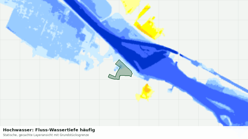 Statische Kartenansicht: Hochwasser: Fluss-Wassertiefe häufig