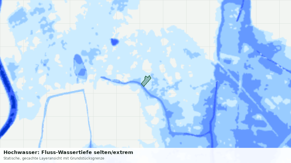 Statische Kartenansicht: Hochwasser: Fluss-Wassertiefe selten/extrem