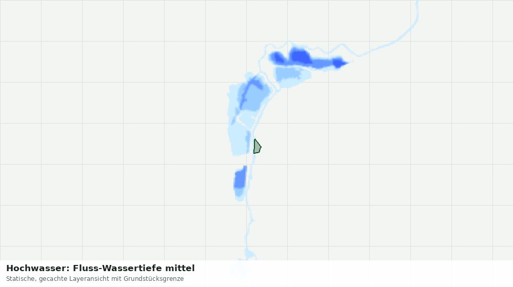Statische Kartenansicht: Hochwasser: Fluss-Wassertiefe mittel