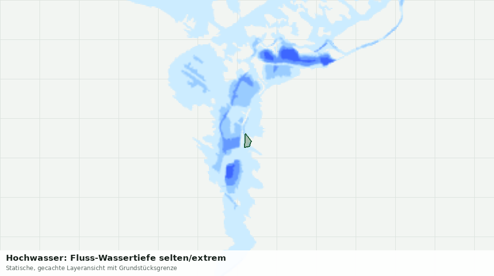 Statische Kartenansicht: Hochwasser: Fluss-Wassertiefe selten/extrem