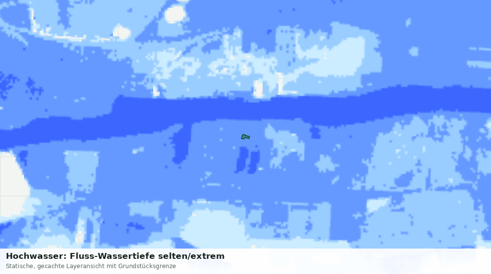 Statische Kartenansicht: Hochwasser: Fluss-Wassertiefe selten/extrem