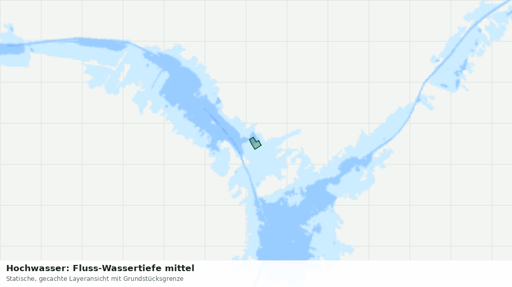 Statische Kartenansicht: Hochwasser: Fluss-Wassertiefe mittel