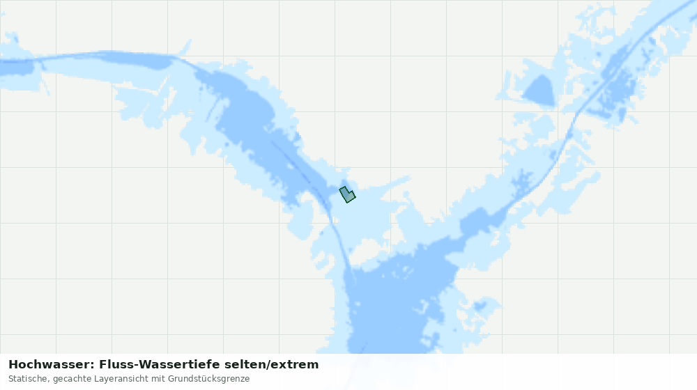 Statische Kartenansicht: Hochwasser: Fluss-Wassertiefe selten/extrem