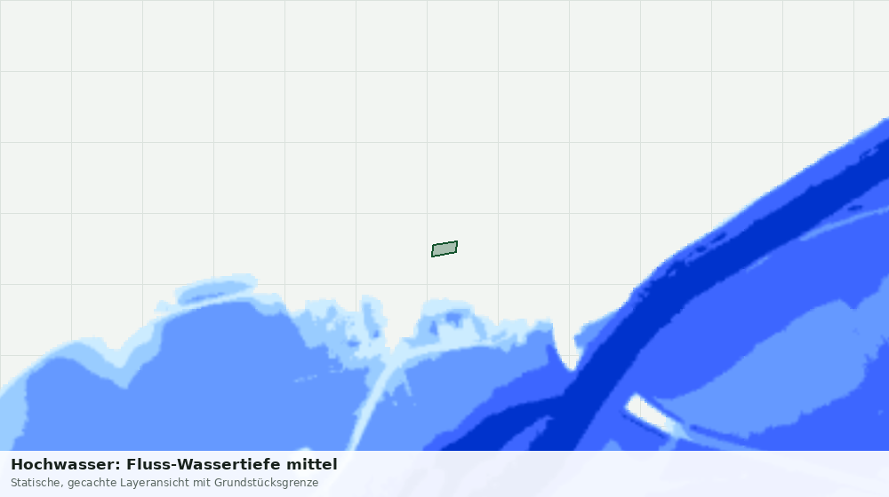 Statische Kartenansicht: Hochwasser: Fluss-Wassertiefe mittel