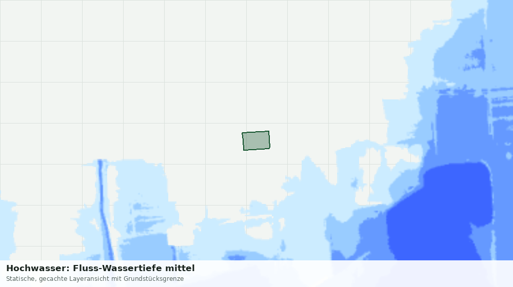 Statische Kartenansicht: Hochwasser: Fluss-Wassertiefe mittel