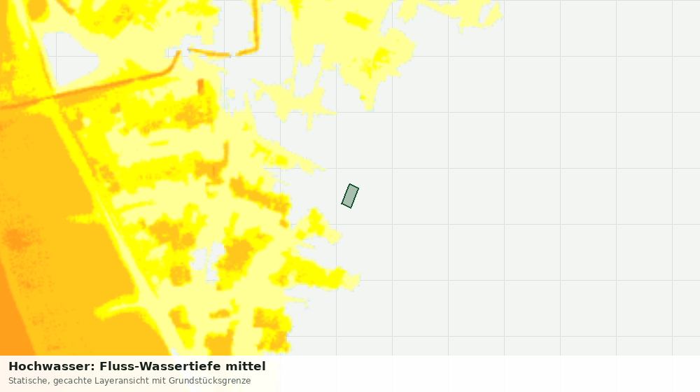 Statische Kartenansicht: Hochwasser: Fluss-Wassertiefe mittel